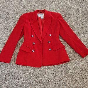 HUGO BUSCATI MILANO Women's Red Wool Blazer